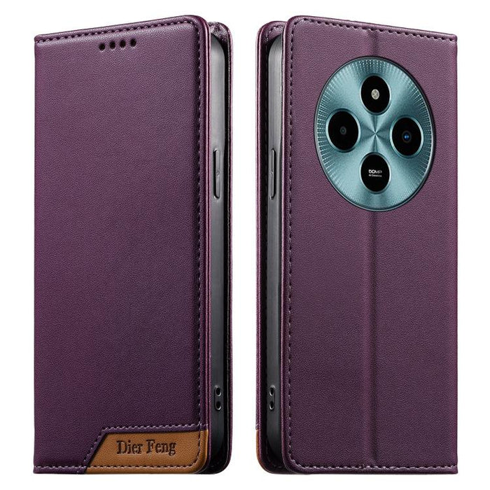 Funda para teléfono Dierfeng Splicing de cuero vegano con imán RFID resistente, For Xiaomi 17 Max 5G, For Xiaomi 17T Pro 5G, For Xiaomi 17T 5G, For Xiaomi Poco X8 Pro 5G / Redmi Turbo 5 5G, For Xiaomi 17 Ultra, For Xiaomi 17 Pro Max, For Xiaomi 17 Pro ...
