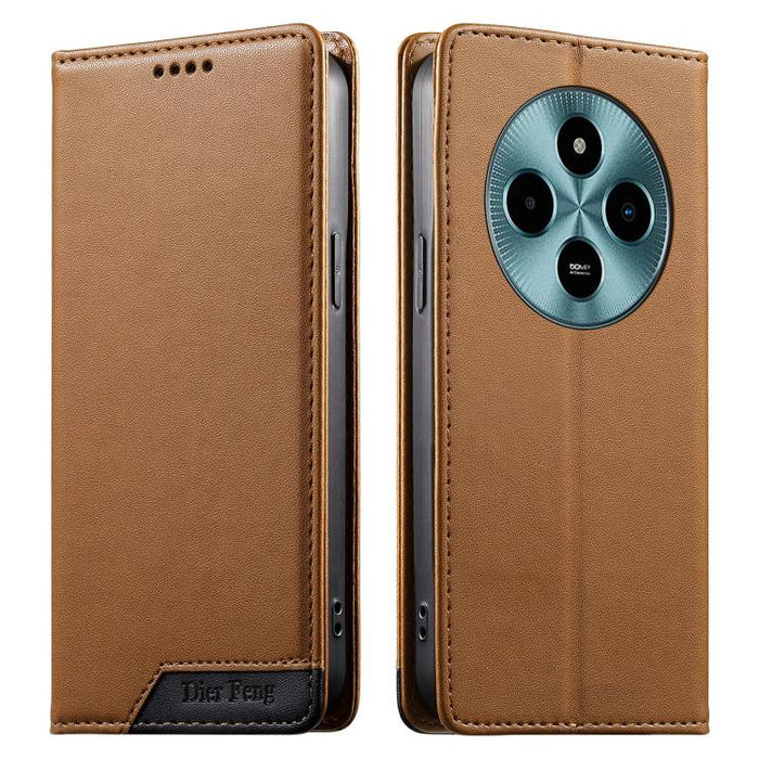 Funda para teléfono Dierfeng Splicing de cuero vegano con imán RFID resistente, For Xiaomi 17 Max 5G, For Xiaomi 17T Pro 5G, For Xiaomi 17T 5G, For Xiaomi Poco X8 Pro 5G / Redmi Turbo 5 5G, For Xiaomi 17 Ultra, For Xiaomi 17 Pro Max, For Xiaomi 17 Pro ...