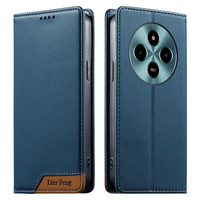 Funda para teléfono Dierfeng Splicing de cuero vegano con imán RFID resistente, For Xiaomi 17 Max 5G, For Xiaomi 17T Pro 5G, For Xiaomi 17T 5G, For Xiaomi Poco X8 Pro 5G / Redmi Turbo 5 5G, For Xiaomi 17 Ultra, For Xiaomi 17 Pro Max, For Xiaomi 17 Pro ...