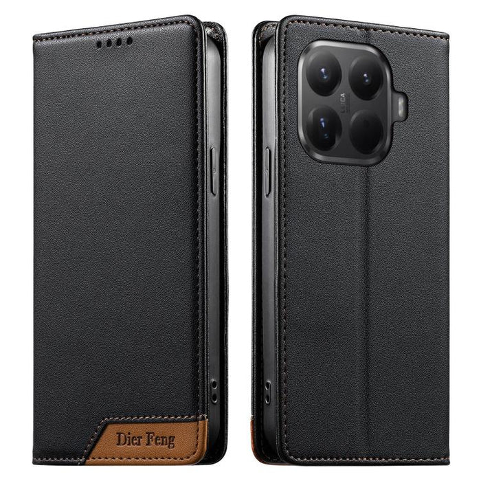 Funda para teléfono Dierfeng Splicing de cuero vegano con imán RFID resistente, For Xiaomi 17 Max 5G, For Xiaomi 17T Pro 5G, For Xiaomi 17T 5G, For Xiaomi Poco X8 Pro 5G / Redmi Turbo 5 5G, For Xiaomi 17 Ultra, For Xiaomi 17 Pro Max, For Xiaomi 17 Pro ...