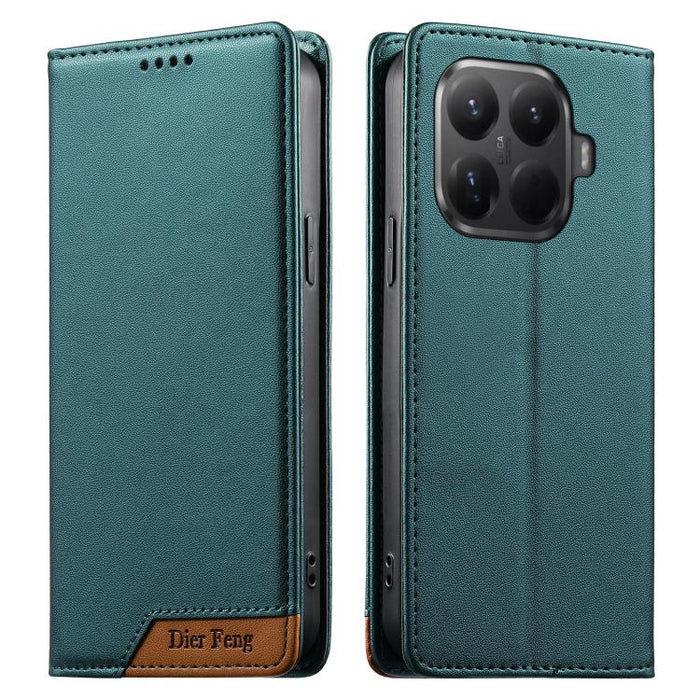 Funda para teléfono Dierfeng Splicing de cuero vegano con imán RFID resistente, For Xiaomi 17 Max 5G, For Xiaomi 17T Pro 5G, For Xiaomi 17T 5G, For Xiaomi Poco X8 Pro 5G / Redmi Turbo 5 5G, For Xiaomi 17 Ultra, For Xiaomi 17 Pro Max, For Xiaomi 17 Pro ...