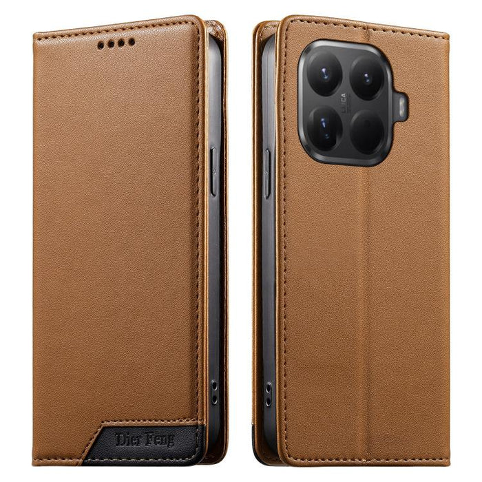 Funda para teléfono Dierfeng Splicing de cuero vegano con imán RFID resistente, For Xiaomi 17 Max 5G, For Xiaomi 17T Pro 5G, For Xiaomi 17T 5G, For Xiaomi Poco X8 Pro 5G / Redmi Turbo 5 5G, For Xiaomi 17 Ultra, For Xiaomi 17 Pro Max, For Xiaomi 17 Pro ...