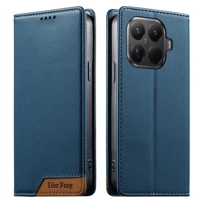 Funda para teléfono Dierfeng Splicing de cuero vegano con imán RFID resistente, For Xiaomi 17 Max 5G, For Xiaomi 17T Pro 5G, For Xiaomi 17T 5G, For Xiaomi Poco X8 Pro 5G / Redmi Turbo 5 5G, For Xiaomi 17 Ultra, For Xiaomi 17 Pro Max, For Xiaomi 17 Pro ...
