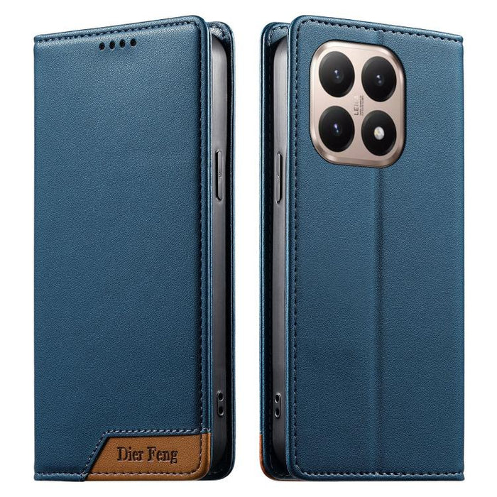 Funda para teléfono Dierfeng Splicing de cuero vegano con imán RFID resistente, For Xiaomi 17 Max 5G, For Xiaomi 17T Pro 5G, For Xiaomi 17T 5G, For Xiaomi Poco X8 Pro 5G / Redmi Turbo 5 5G, For Xiaomi 17 Ultra, For Xiaomi 17 Pro Max, For Xiaomi 17 Pro ...