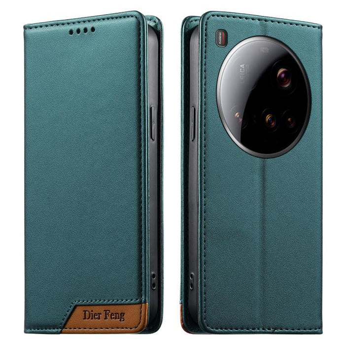 Funda para teléfono Dierfeng Splicing de cuero vegano con imán RFID resistente, For Xiaomi 17 Max 5G, For Xiaomi 17T Pro 5G, For Xiaomi 17T 5G, For Xiaomi Poco X8 Pro 5G / Redmi Turbo 5 5G, For Xiaomi 17 Ultra, For Xiaomi 17 Pro Max, For Xiaomi 17 Pro ...