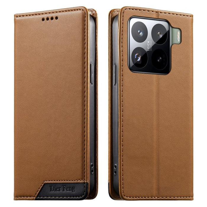 Funda para teléfono Dierfeng Splicing de cuero vegano con imán RFID resistente, For Xiaomi 17 Max 5G, For Xiaomi 17T Pro 5G, For Xiaomi 17T 5G, For Xiaomi Poco X8 Pro 5G / Redmi Turbo 5 5G, For Xiaomi 17 Ultra, For Xiaomi 17 Pro Max, For Xiaomi 17 Pro ...