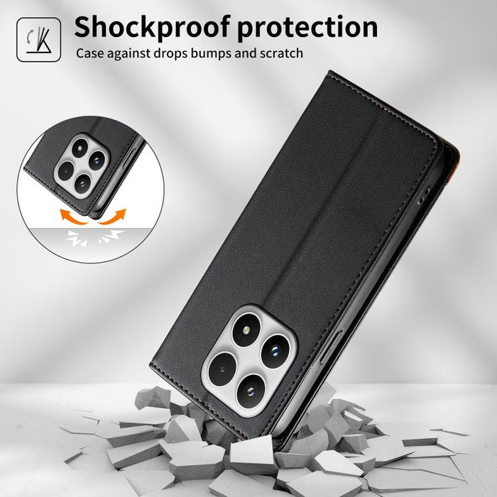 Funda para teléfono Dierfeng Splicing de cuero vegano con imán RFID resistente, For Xiaomi 17 Max 5G, For Xiaomi 17T Pro 5G, For Xiaomi 17T 5G, For Xiaomi Poco X8 Pro 5G / Redmi Turbo 5 5G, For Xiaomi 17 Ultra, For Xiaomi 17 Pro Max, For Xiaomi 17 Pro ...