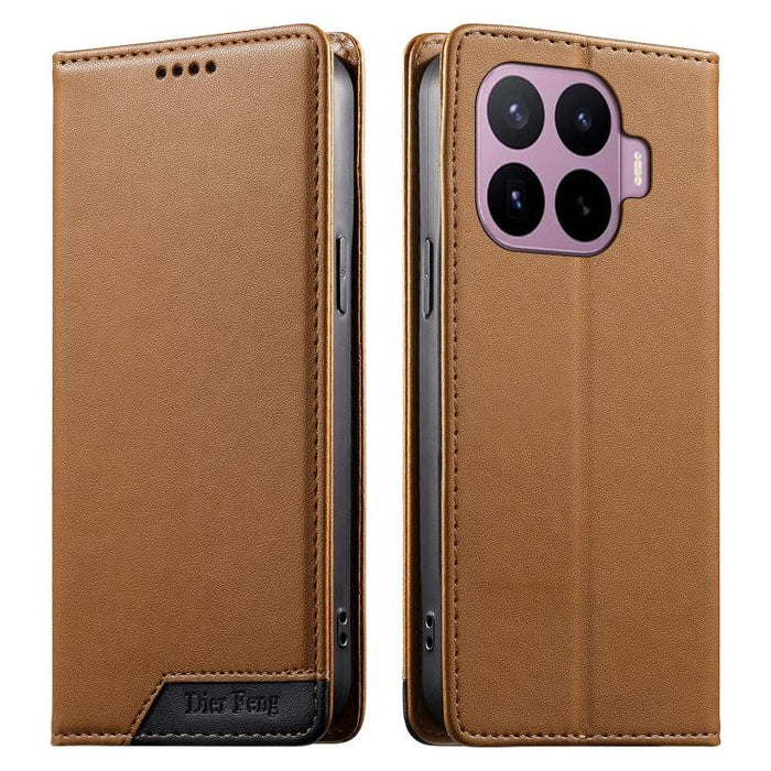 Funda para teléfono Dierfeng Splicing de cuero vegano con imán RFID resistente, For Xiaomi 17 Max 5G, For Xiaomi 17T Pro 5G, For Xiaomi 17T 5G, For Xiaomi Poco X8 Pro 5G / Redmi Turbo 5 5G, For Xiaomi 17 Ultra, For Xiaomi 17 Pro Max, For Xiaomi 17 Pro ...
