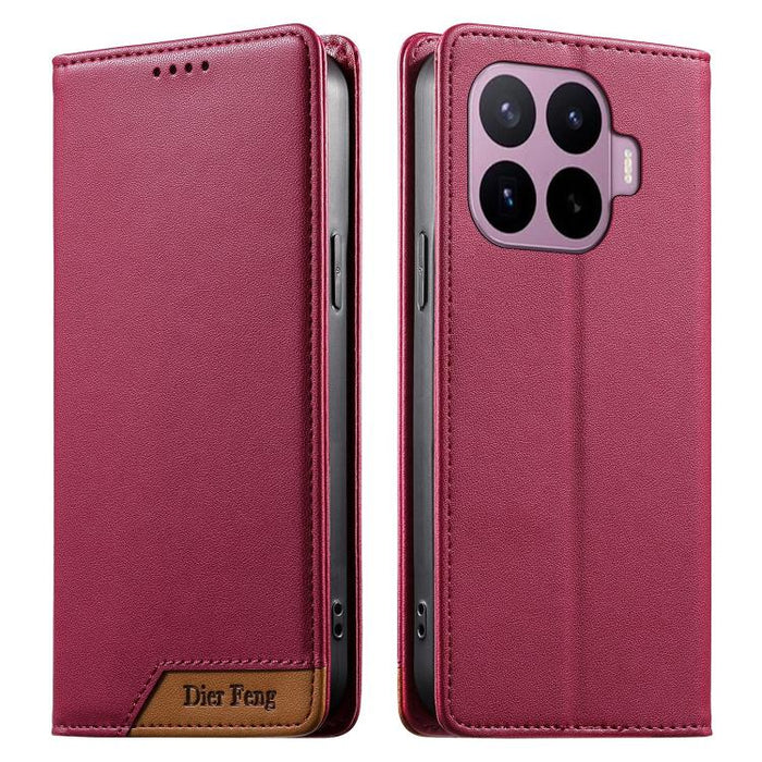 Funda para teléfono Dierfeng Splicing de cuero vegano con imán RFID resistente, For Xiaomi 17 Max 5G, For Xiaomi 17T Pro 5G, For Xiaomi 17T 5G, For Xiaomi Poco X8 Pro 5G / Redmi Turbo 5 5G, For Xiaomi 17 Ultra, For Xiaomi 17 Pro Max, For Xiaomi 17 Pro ...