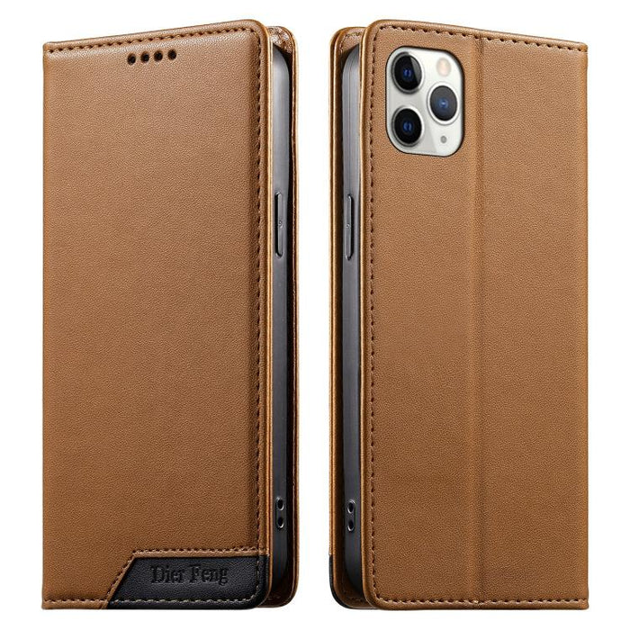 Funda para teléfono Dierfeng Splicing de cuero vegano con imán RFID resistente, For iPhone 14 Pro Max, For iPhone SE 2022 / SE 2020 / 8 / 7, For iPhone 13 Pro Max, For iPhone 13 Pro, For iPhone 13 mini, For iPhone 12 / 12 Pro, For iPhone 12 Pro Max    ...