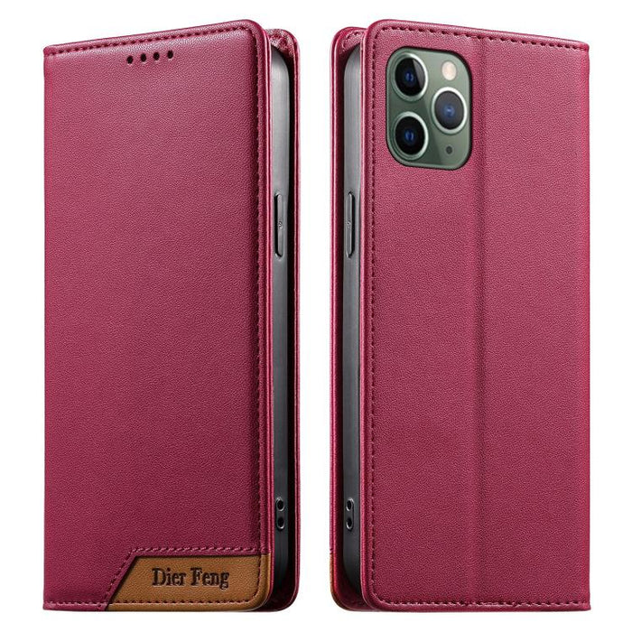 Funda para teléfono Dierfeng Splicing de cuero vegano con imán RFID resistente, For iPhone 14 Pro Max, For iPhone SE 2022 / SE 2020 / 8 / 7, For iPhone 13 Pro Max, For iPhone 13 Pro, For iPhone 13 mini, For iPhone 12 / 12 Pro, For iPhone 12 Pro Max    ...