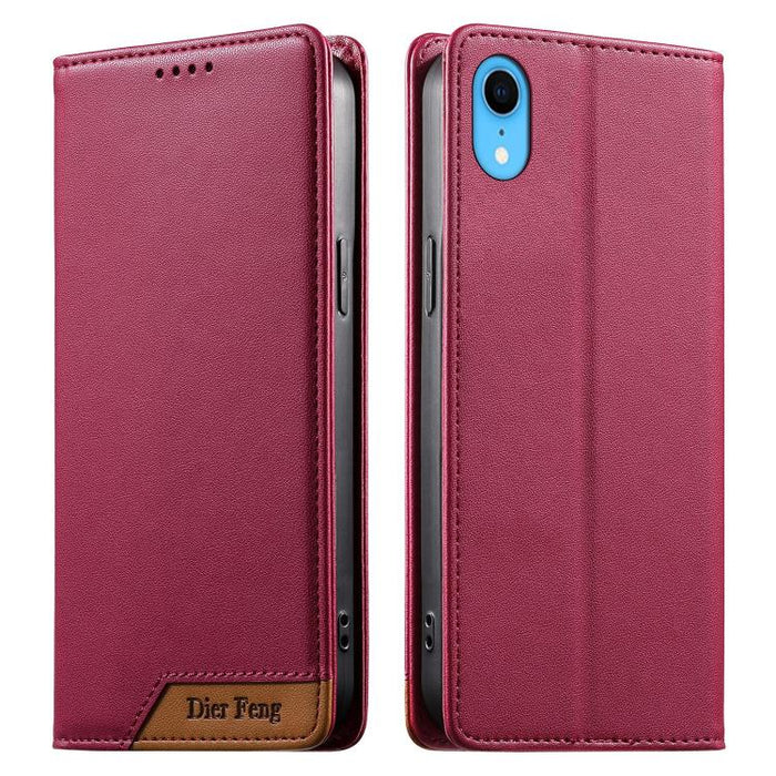 Funda para teléfono Dierfeng Splicing de cuero vegano con imán RFID resistente, For iPhone 14 Pro Max, For iPhone SE 2022 / SE 2020 / 8 / 7, For iPhone 13 Pro Max, For iPhone 13 Pro, For iPhone 13 mini, For iPhone 12 / 12 Pro, For iPhone 12 Pro Max    ...