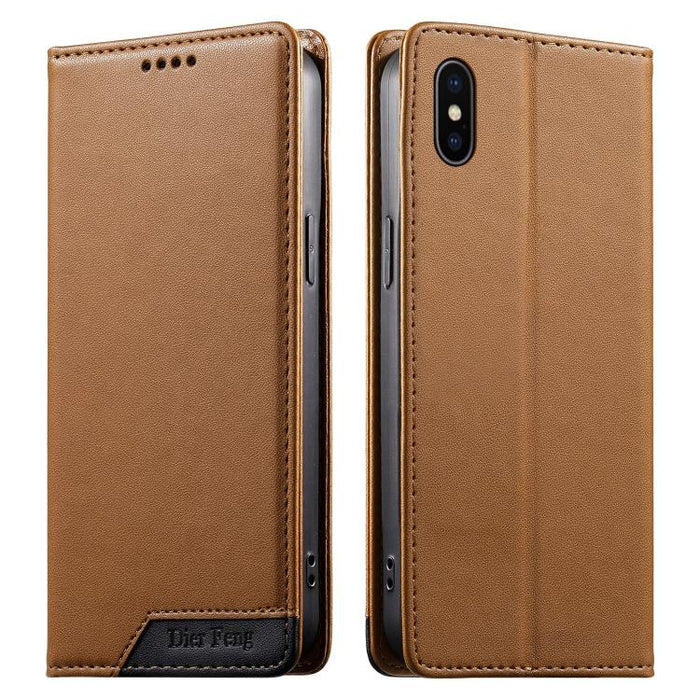 Funda para teléfono Dierfeng Splicing de cuero vegano con imán RFID resistente, For iPhone 14 Pro Max, For iPhone SE 2022 / SE 2020 / 8 / 7, For iPhone 13 Pro Max, For iPhone 13 Pro, For iPhone 13 mini, For iPhone 12 / 12 Pro, For iPhone 12 Pro Max    ...