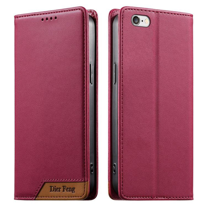 Funda para teléfono Dierfeng Splicing de cuero vegano con imán RFID resistente, For iPhone 14 Pro Max, For iPhone SE 2022 / SE 2020 / 8 / 7, For iPhone 13 Pro Max, For iPhone 13 Pro, For iPhone 13 mini, For iPhone 12 / 12 Pro, For iPhone 12 Pro Max    ...