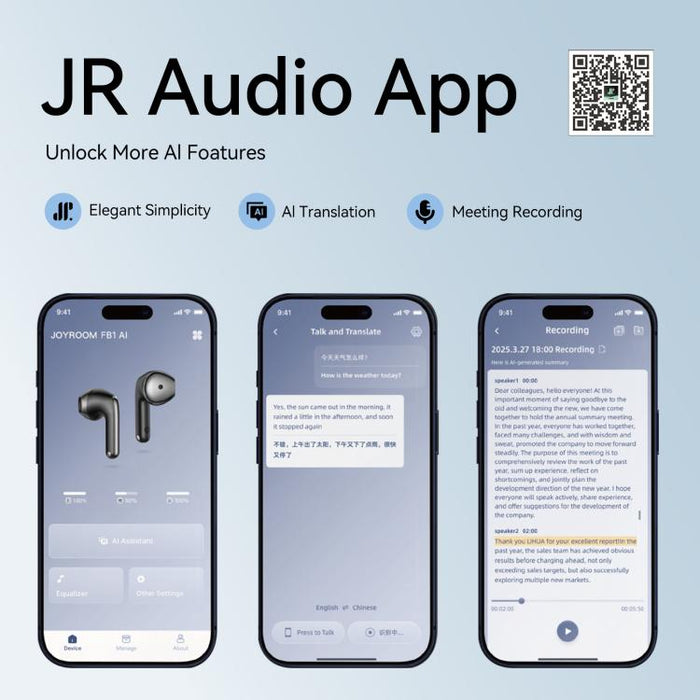 Auriculares inalámbricos JOYROOM Funpods Serie JR-FB1 con traducción por IA