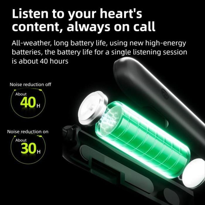 Auriculares Bluetooth Langsdom BS21 con interruptor magnético y batería de larga duración.