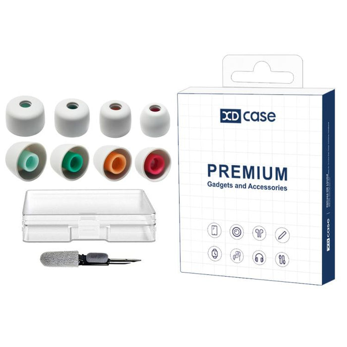 Kit de 4 pares de almohadillas de silicona de repuesto para auriculares XDcase, tamaños XS/S/M/L, 4 Pairs