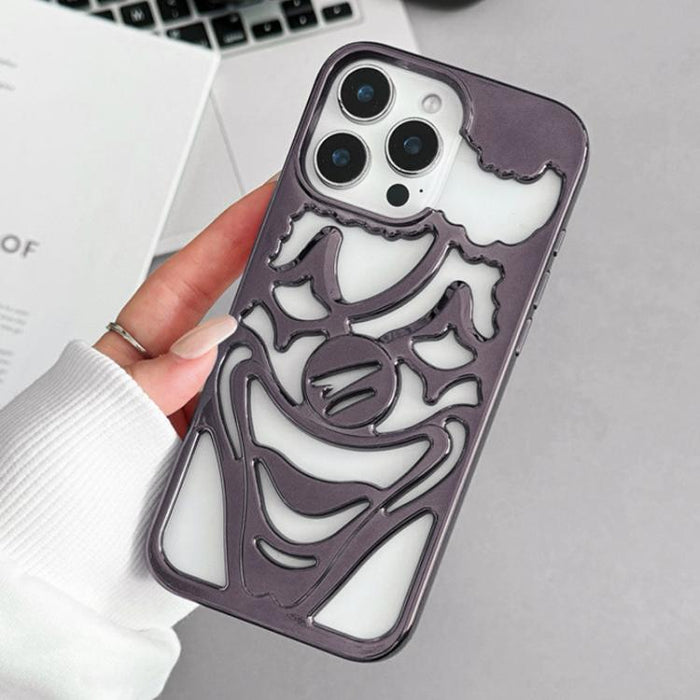 Funda para teléfono de TPU con diseño de payaso hueco y galvanizado para disipación de calor, For iPhone 13 Pro, For iPhone 13