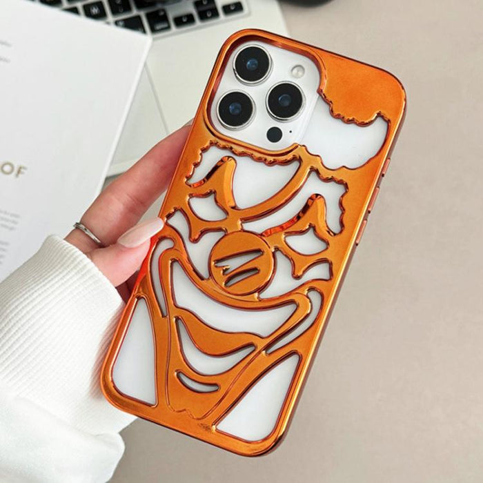 Funda para teléfono de TPU con diseño de payaso hueco y galvanizado para disipación de calor, For iPhone 13 Pro, For iPhone 13