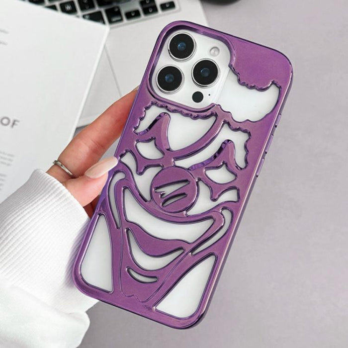 Funda para teléfono de TPU con diseño de payaso hueco y galvanizado para disipación de calor, For iPhone 13 Pro, For iPhone 13