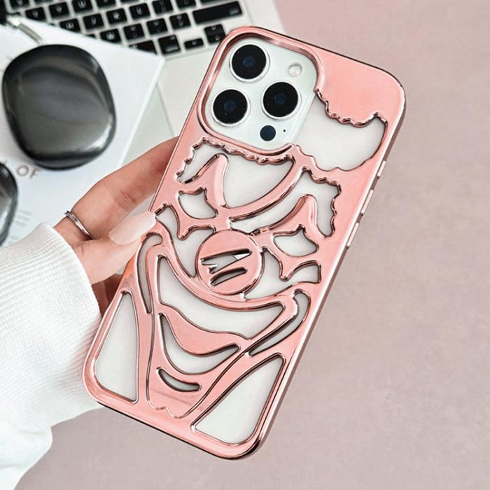 Funda para teléfono de TPU con diseño de payaso hueco y galvanizado para disipación de calor, For iPhone 13 Pro, For iPhone 13