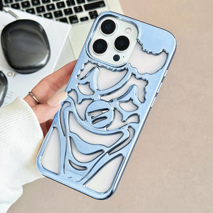 Funda para teléfono de TPU con diseño de payaso hueco y galvanizado para disipación de calor, For iPhone 13 Pro, For iPhone 13