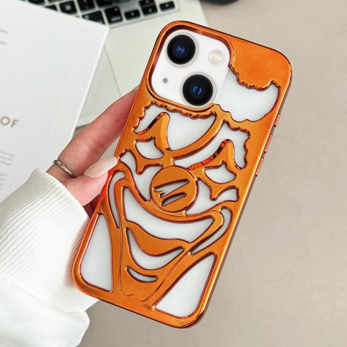 Funda para teléfono de TPU con diseño de payaso hueco y galvanizado para disipación de calor, For iPhone 13 Pro, For iPhone 13