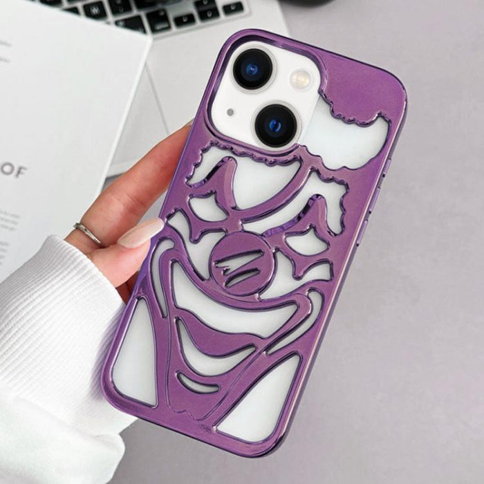 Funda para teléfono de TPU con diseño de payaso hueco y galvanizado para disipación de calor, For iPhone 13 Pro, For iPhone 13