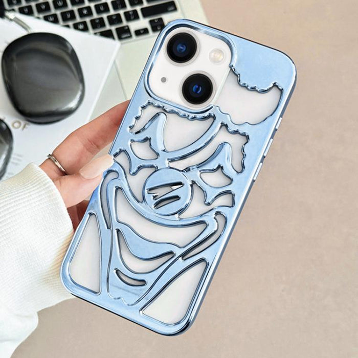 Funda para teléfono de TPU con diseño de payaso hueco y galvanizado para disipación de calor, For iPhone 13 Pro, For iPhone 13