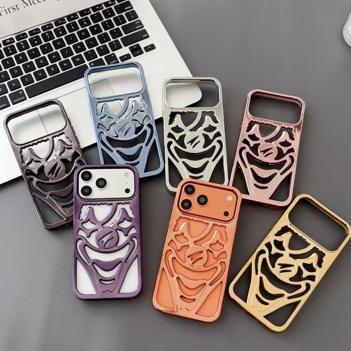 Funda para teléfono de TPU con diseño de payaso hueco y galvanizado para disipación de calor, For iPhone 13 Pro, For iPhone 13