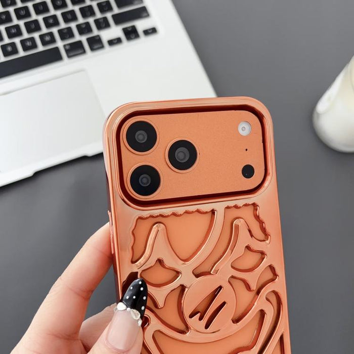 Funda para teléfono de TPU con diseño de payaso hueco y galvanizado para disipación de calor, For iPhone 13 Pro, For iPhone 13