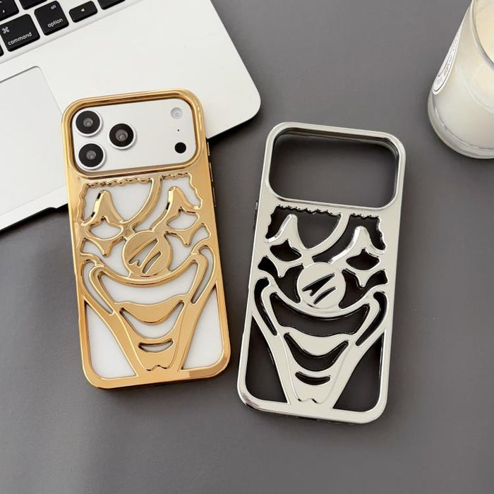 Funda para teléfono de TPU con diseño de payaso hueco y galvanizado para disipación de calor, For iPhone 13 Pro, For iPhone 13