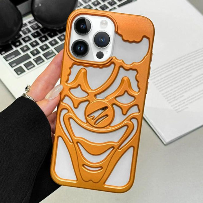 Funda para teléfono de TPU con diseño de payaso hueco rociado con aceite y disipación de calor, For iPhone 13 Pro, For iPhone 13
