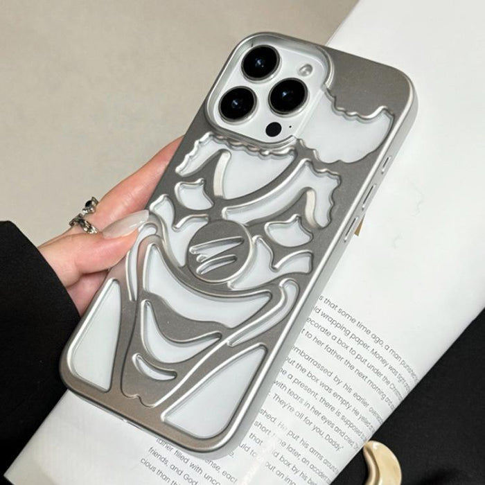 Funda para teléfono de TPU con diseño de payaso hueco rociado con aceite y disipación de calor, For iPhone 13 Pro, For iPhone 13