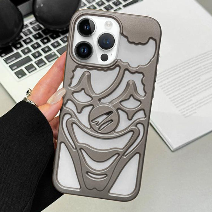 Funda para teléfono de TPU con diseño de payaso hueco rociado con aceite y disipación de calor, For iPhone 13 Pro, For iPhone 13
