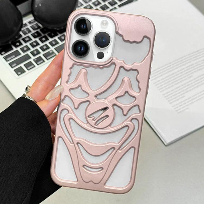 Funda para teléfono de TPU con diseño de payaso hueco rociado con aceite y disipación de calor, For iPhone 13 Pro, For iPhone 13