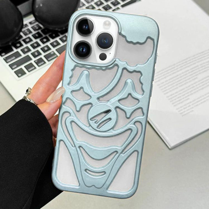 Funda para teléfono de TPU con diseño de payaso hueco rociado con aceite y disipación de calor, For iPhone 13 Pro, For iPhone 13