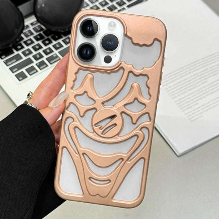 Funda para teléfono de TPU con diseño de payaso hueco rociado con aceite y disipación de calor, For iPhone 13 Pro, For iPhone 13