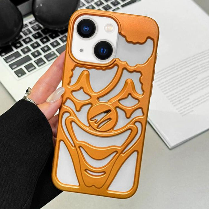 Funda para teléfono de TPU con diseño de payaso hueco rociado con aceite y disipación de calor, For iPhone 13 Pro, For iPhone 13