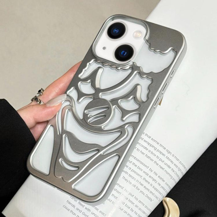 Funda para teléfono de TPU con diseño de payaso hueco rociado con aceite y disipación de calor, For iPhone 13 Pro, For iPhone 13