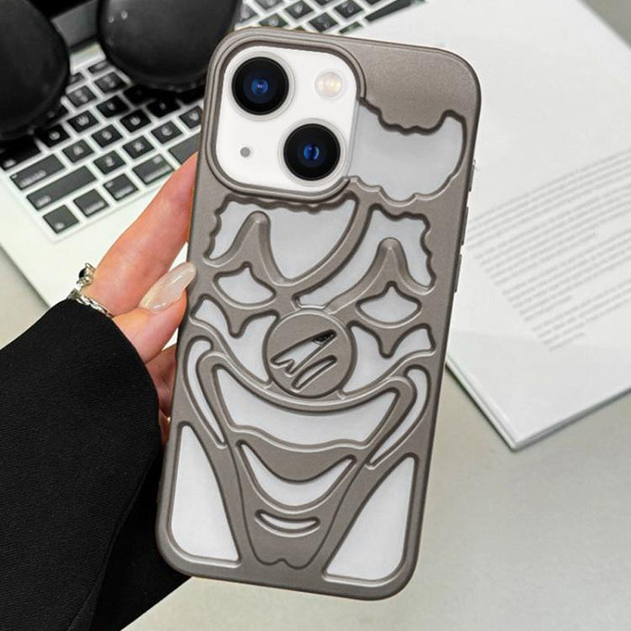 Funda para teléfono de TPU con diseño de payaso hueco rociado con aceite y disipación de calor, For iPhone 13 Pro, For iPhone 13
