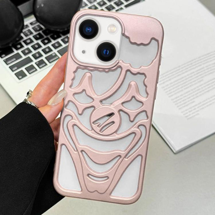 Funda para teléfono de TPU con diseño de payaso hueco rociado con aceite y disipación de calor, For iPhone 13 Pro, For iPhone 13