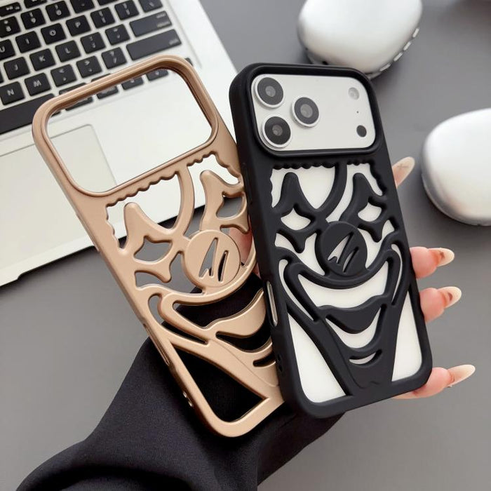 Funda para teléfono de TPU con diseño de payaso hueco rociado con aceite y disipación de calor, For iPhone 13 Pro, For iPhone 13