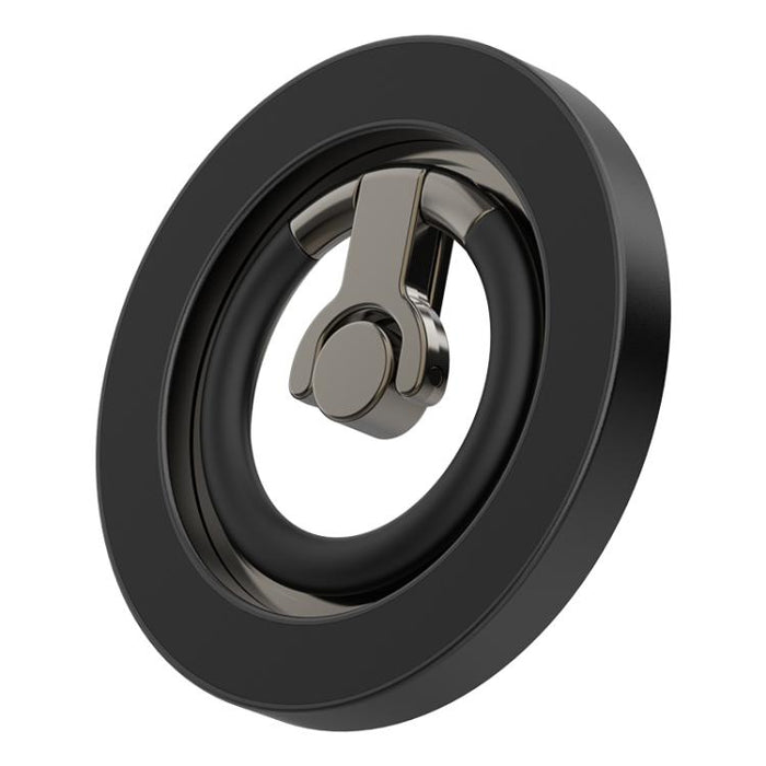 Soporte magnético multifuncional para teléfono con anillo giratorio de 360 grados y protector de anillo de silicona.