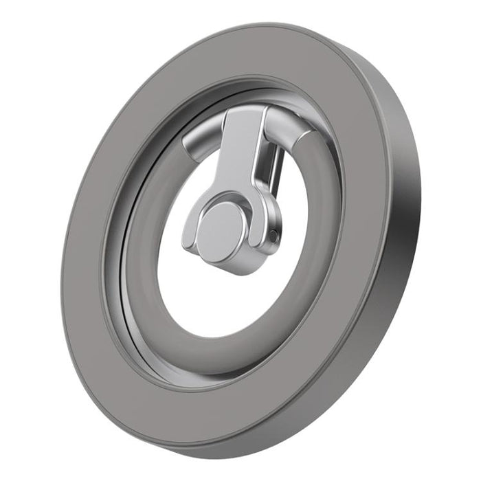 Soporte magnético multifuncional para teléfono con anillo giratorio de 360 grados y protector de anillo de silicona.