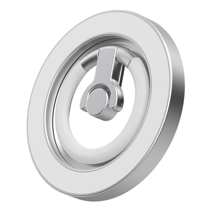 Soporte magnético multifuncional para teléfono con anillo giratorio de 360 grados y protector de anillo de silicona.