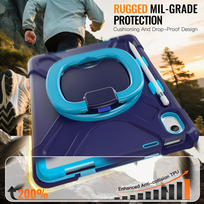Funda híbrida de silicona para tablet con soporte y correa para el hombro., For iPad 2025 / 2022