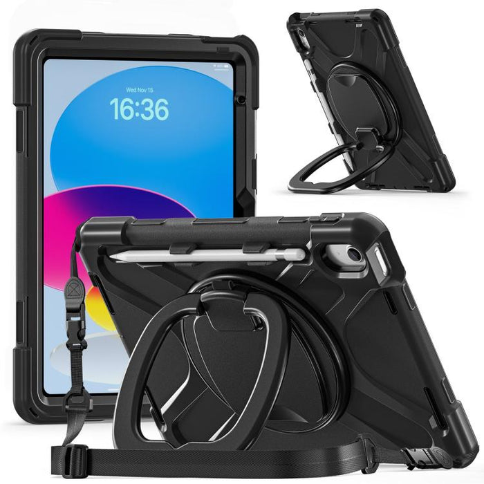 Funda híbrida de silicona para tablet con soporte y correa para el hombro., For iPad 2025 / 2022