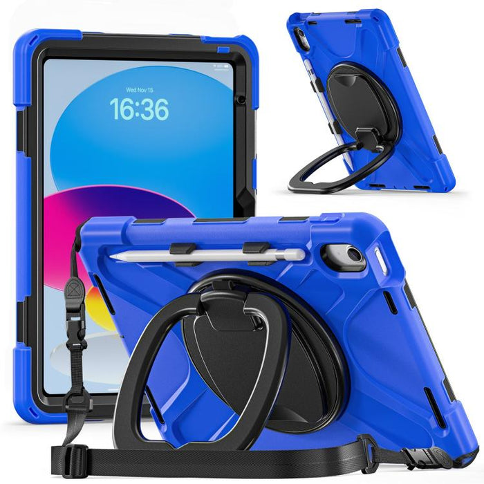 Funda híbrida de silicona para tablet con soporte y correa para el hombro., For iPad 2025 / 2022