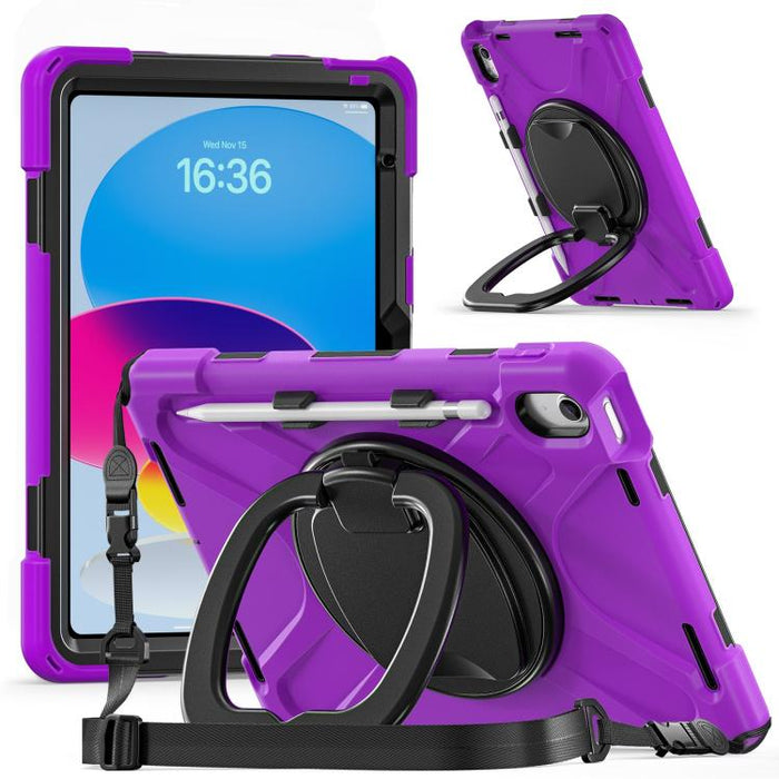 Funda híbrida de silicona para tablet con soporte y correa para el hombro., For iPad 2025 / 2022